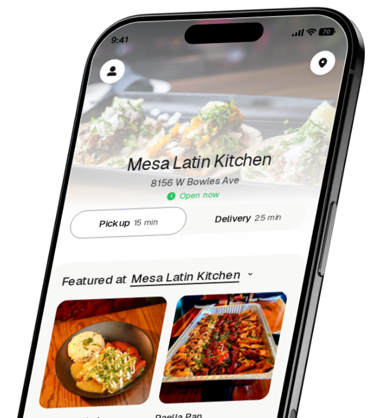 Mesa Latin Kitchen app preview